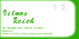 vilmos reich business card